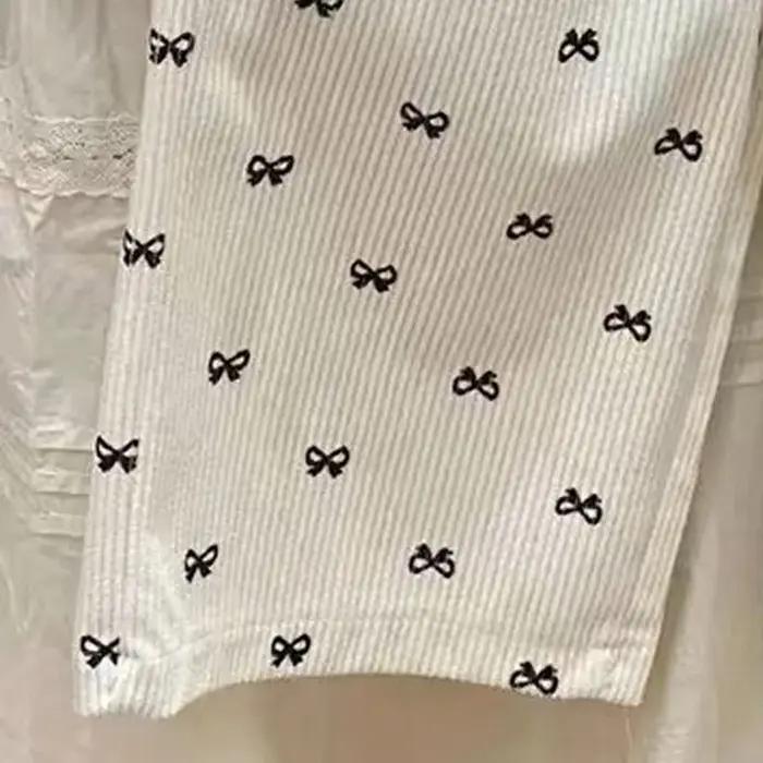 Pantalon de printemps pour bébé fille, ample, dentelle épissée, tout imprimé, pantalon droit pour en