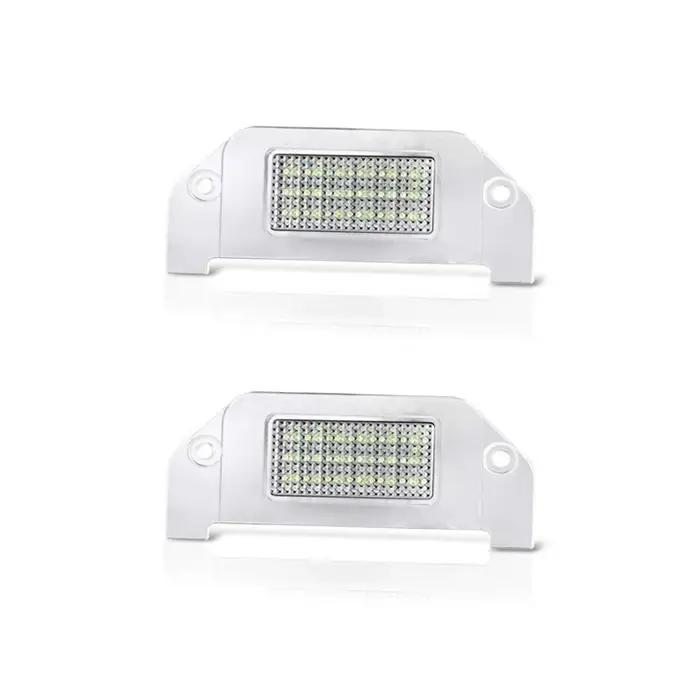Ensemble d'éclairage de plaque d'immatriculation LED SMD complet, blanc pur, LH + RH pour 05-14, fus