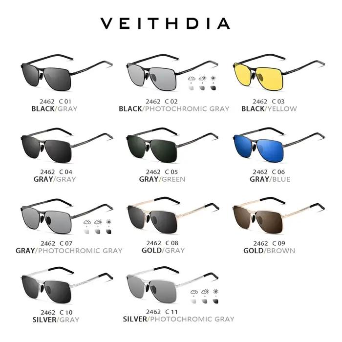 VEITHDIA marque hommes Vintage sport lunettes de soleil polarisées UV400 lentille lunettes accessoir