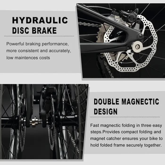 Vélo pliant en Fiber de carbone 20 pouces pliable freins à disque Shimano 9s pour hommes femmes vélo adulte occasions spéciales randonnées trajets quotidiens