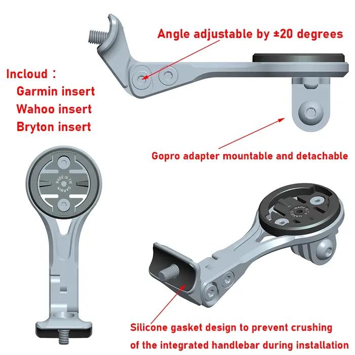 Guidon intégré Madone pour appareil photo GoPro, support de montage rapide, lumière de sauna, ChlorM