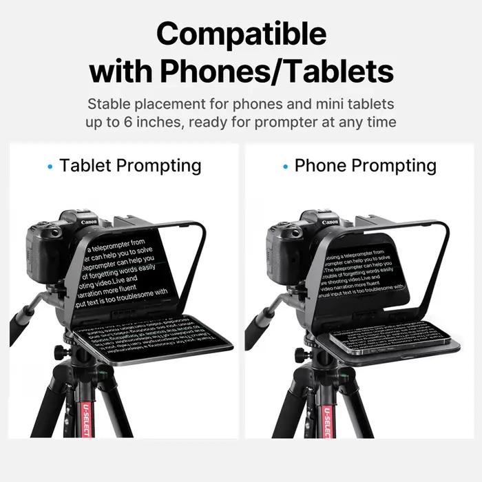 Ulanzi RT02 téléprompteur Portable Mini téléprompteur pour tablettes appareil photo reflex numérique