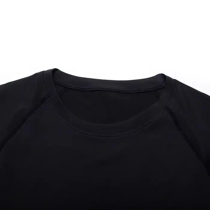 Hommes Compression course t-shirt Fitness serré à manches courtes t-shirt formation Jogging chemises