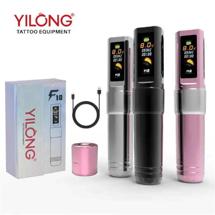 Machines à tatouer professionnelles F10 avec batterie, pistolets à tatouer, moteur sans balais, styl