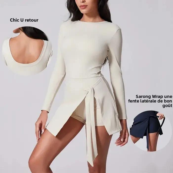 VITALINOVO Robe de tennis à col haut pour femme
