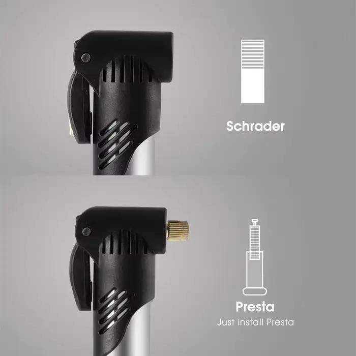 WEST BIKING – Mini pompe à vélo Portable, pompe à Air manuelle, gonfleur de pneus à bille, Valve Sch