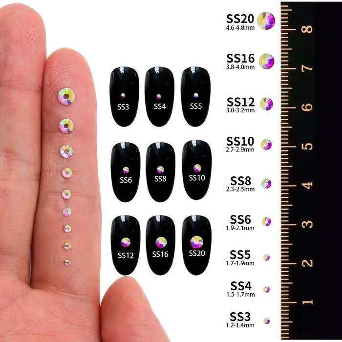 1440 pièces mélange taille SS3-SS20 verre à Champagne dos plat strass ombre dorée paillettes Non cor
