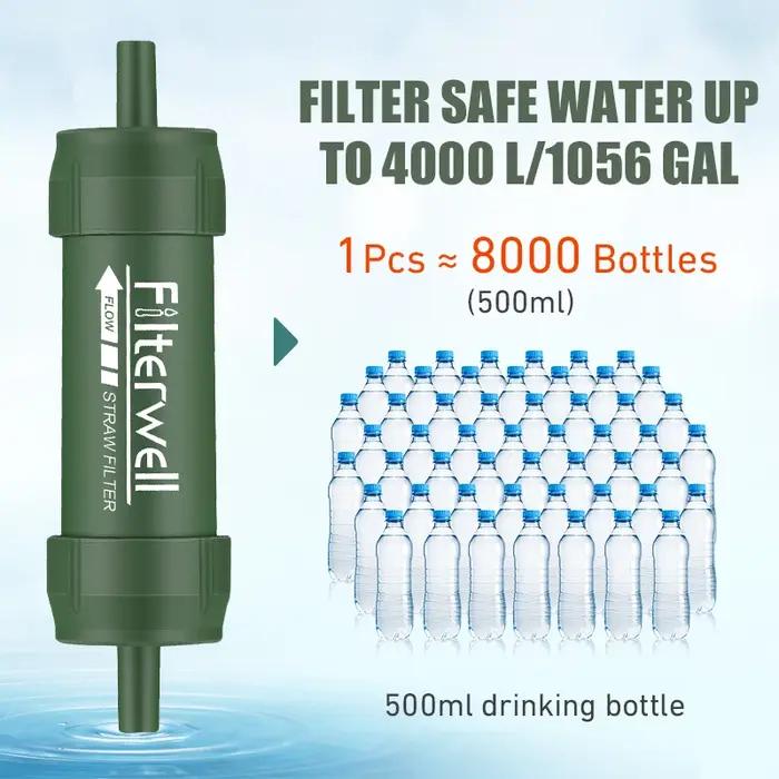 Westtune Mini filtre à eau extérieur paille Camping Purification Portable randonnée purificateur d'e