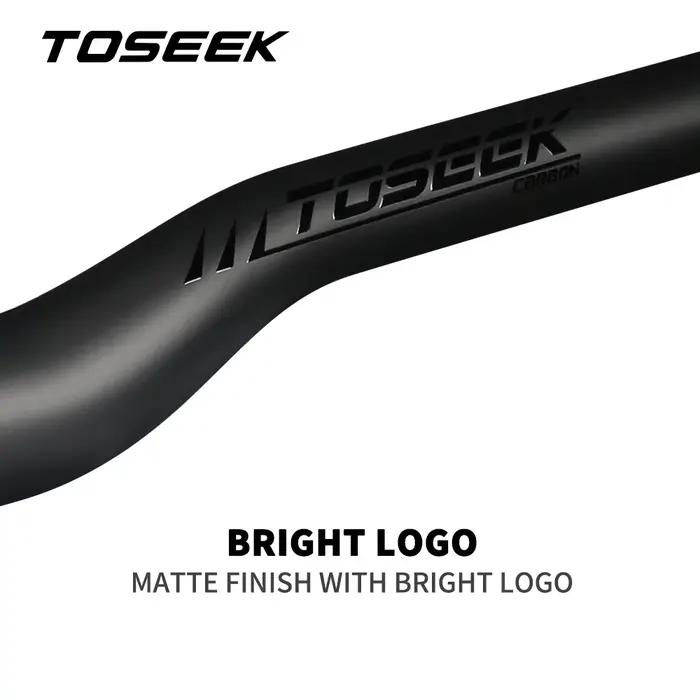 TOSEtransmith-Guidon de vélo entièrement en carbone, guidon horizontal de vélo pliant, noir mat, gui