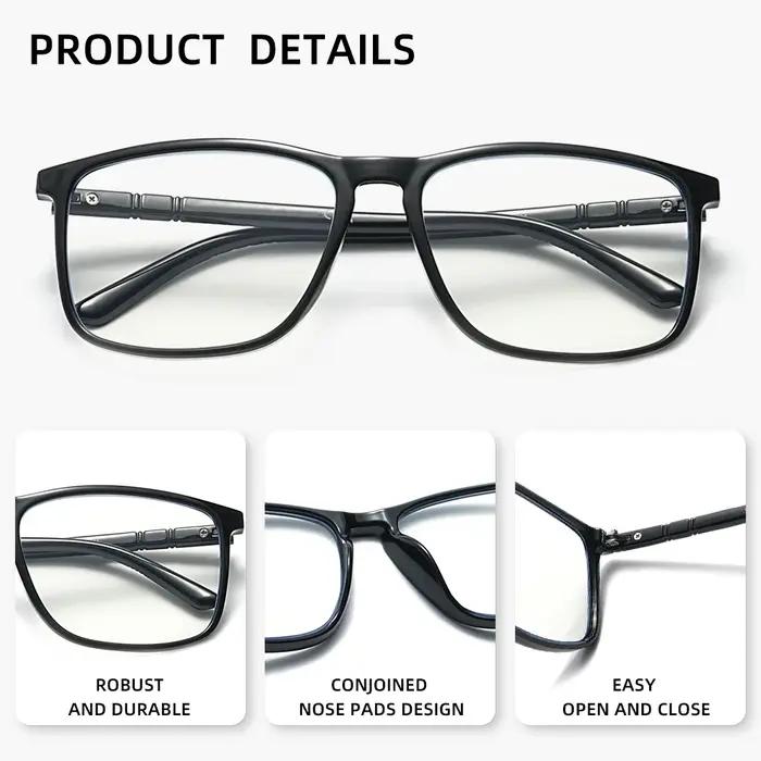 Lunettes de lecture classiques pour hommes/femmes, Anti lumière bleue, presbytie, lecteur + 1.0 + 1.