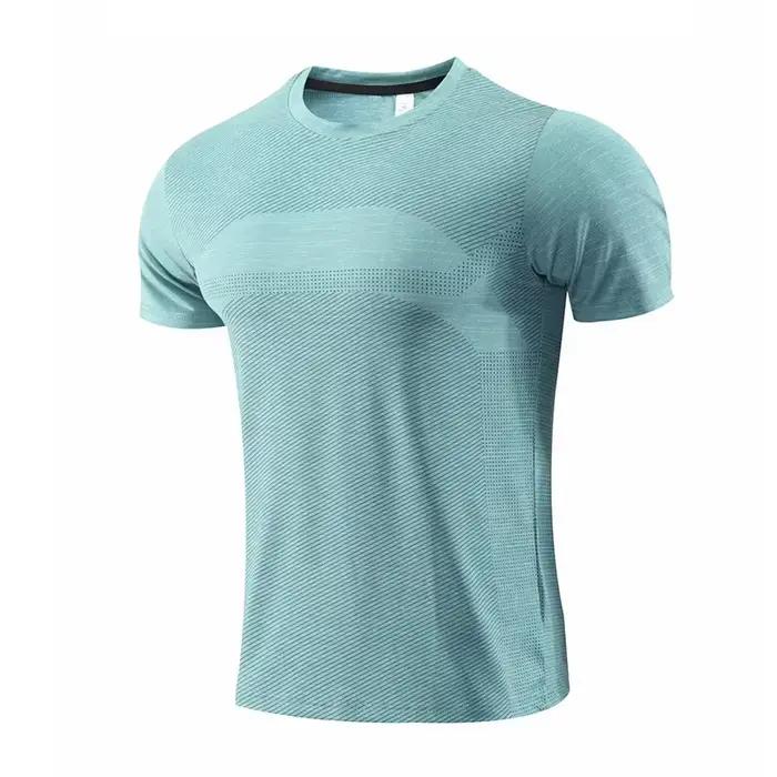 T-Shirt de Sport multicolore à manches courtes, séchage rapide, maillots de gymnastique, chemise de