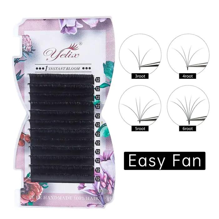 8-25mm Faux-Cils Professionnels, Easy Fan Volume Russe Autofan Cilios Doux CC/D, Extension de Cils N