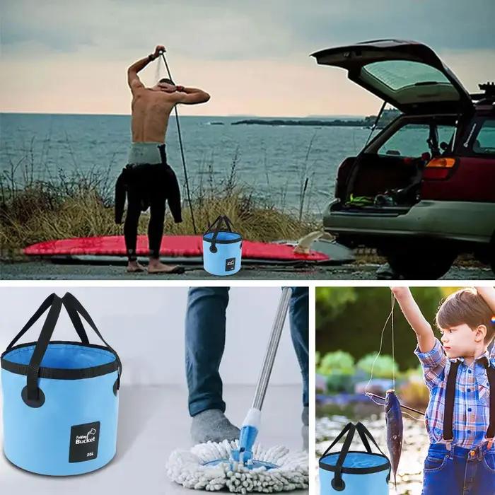 Sacs d'eau étanches 20l, seau pliant, seau pliable Portable pour l'extérieur, conteneur d'eau, seau