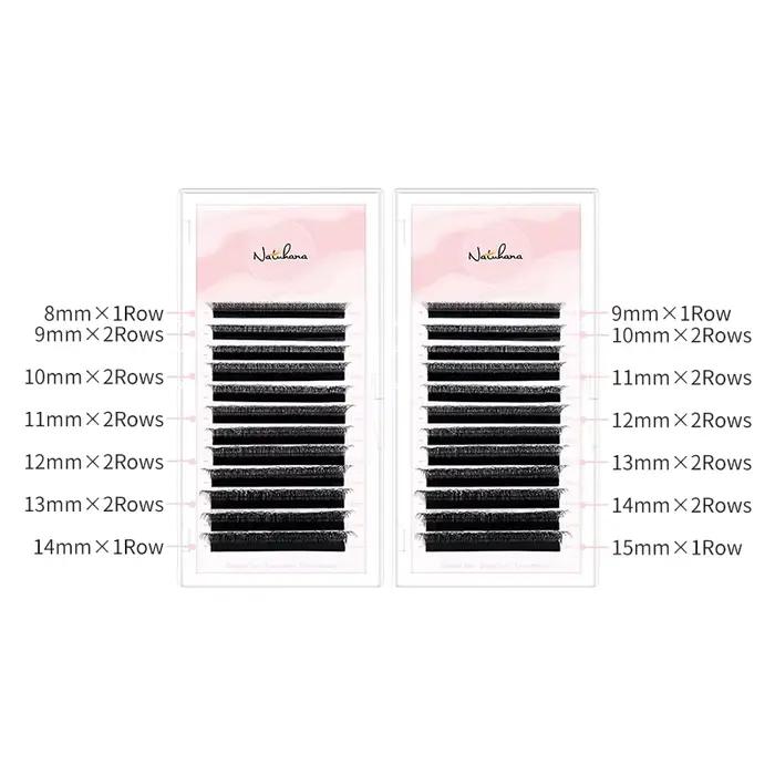 NATUHANA nouvelle Extension de cils en forme de 3DW 3D Volume préfabriqué cils en éventail W Style c
