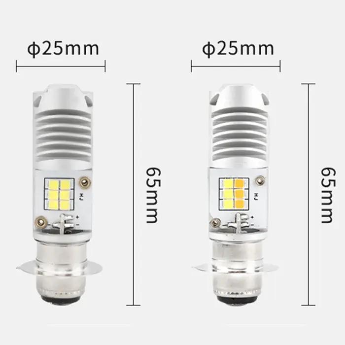 BLALION Super lumineux 9-85V 5200LM ampoules de phares bicolores T19 P15D COB LED phare de moto H6 S
