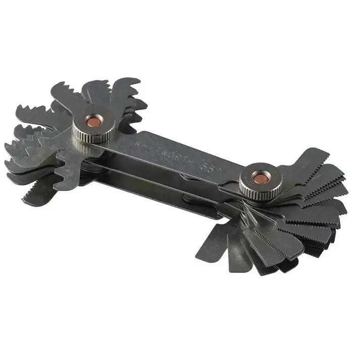 Jauge de pas de filetage de vis en acier inoxydable, Meacceler& Imperial, outil de mesure, résistant