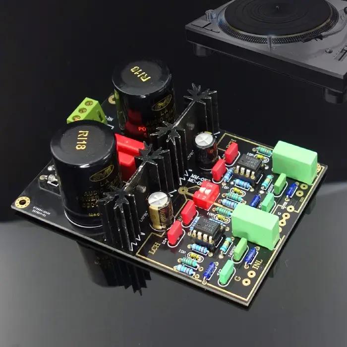 Amplificateur Phono allemand en vinyle, double ligne, chant et lecture, MM MC, panneau fini