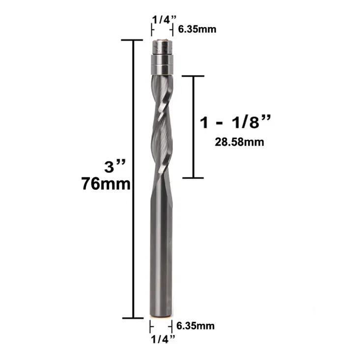 Embouts de routeur CNC pour le travail du bois, fraises pour bois, fraise à pointe en carbure monobl