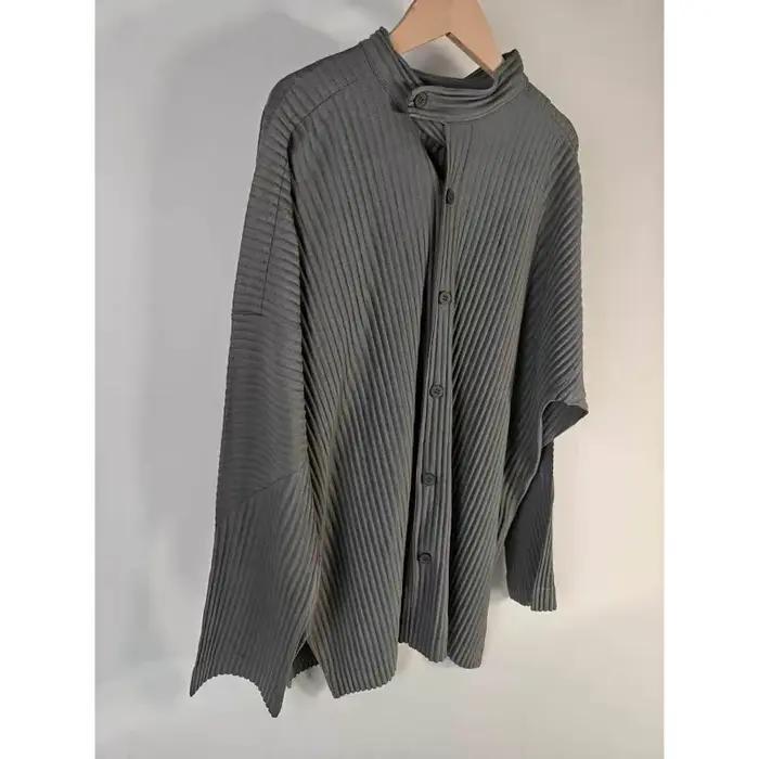 Chemisier plissé Miyake à manches longues, Nouvelle collection Printemps-Été 2026, Haut ample aminci