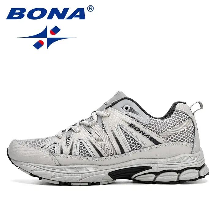 BONA – chaussures de course à lacets en microfibre pour hommes, baskets de Sport en maille, souliers