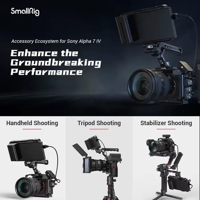 SmallRig Alpha7 V Cage Kit pour Sony A7 IV A7m4 Caméra Cage Rig pour Sony Alpha 7 V/7R V/7 IV/7S III