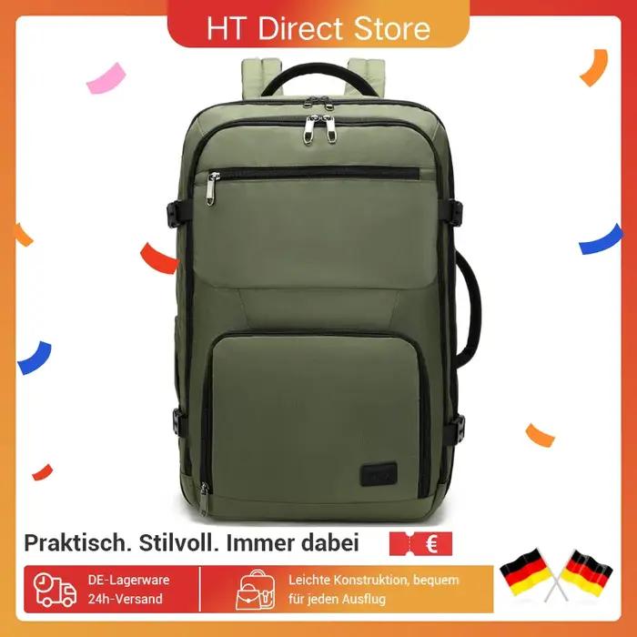 KONO Travel Backpack bagage à main | Imperméable et résistant aux avions | Protège-détons 38L |