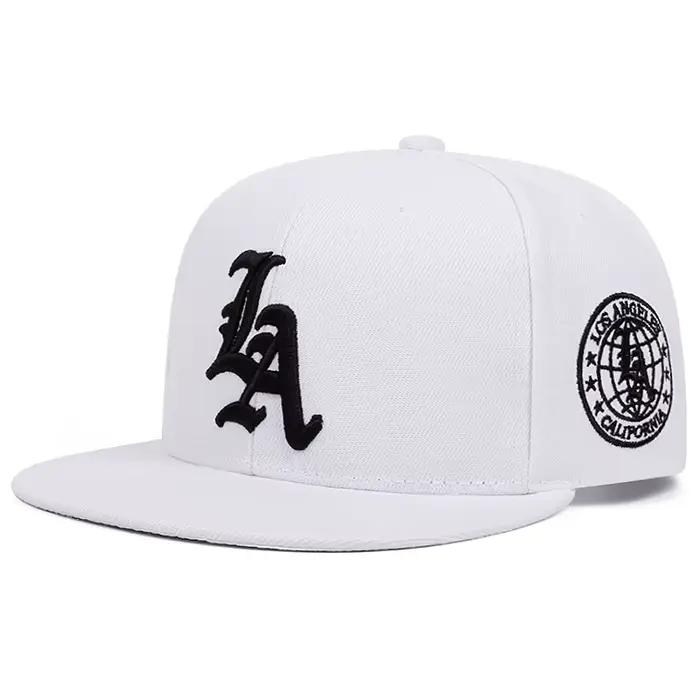 Chapeau de Baseball Simple en coton brodé avec lettres de la terre de Los Ange pour femmes et hommes