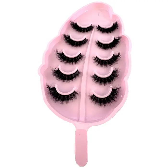 5 paires de cils en vison faux cils naturels/épais longs cils doux moelleux vaporeux 3D cils Extensi