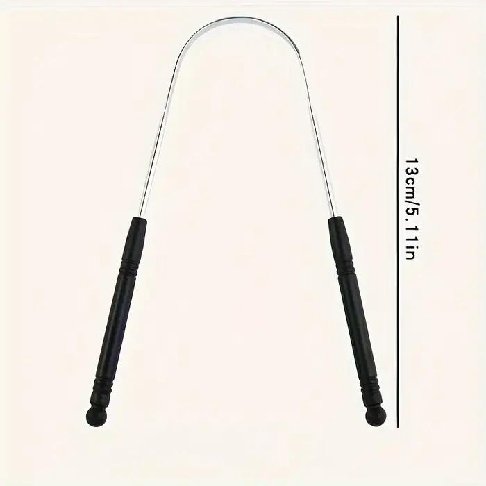 Grattoir à langue en acier inoxydable, 1 pièce, nettoyeur de langue buccale, brosse à dents, hygiène
