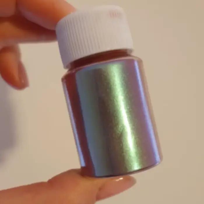 10g caméléon Mica perle ongles paillettes poudre haute brillance néon poudre Fine aurore nacré manuc