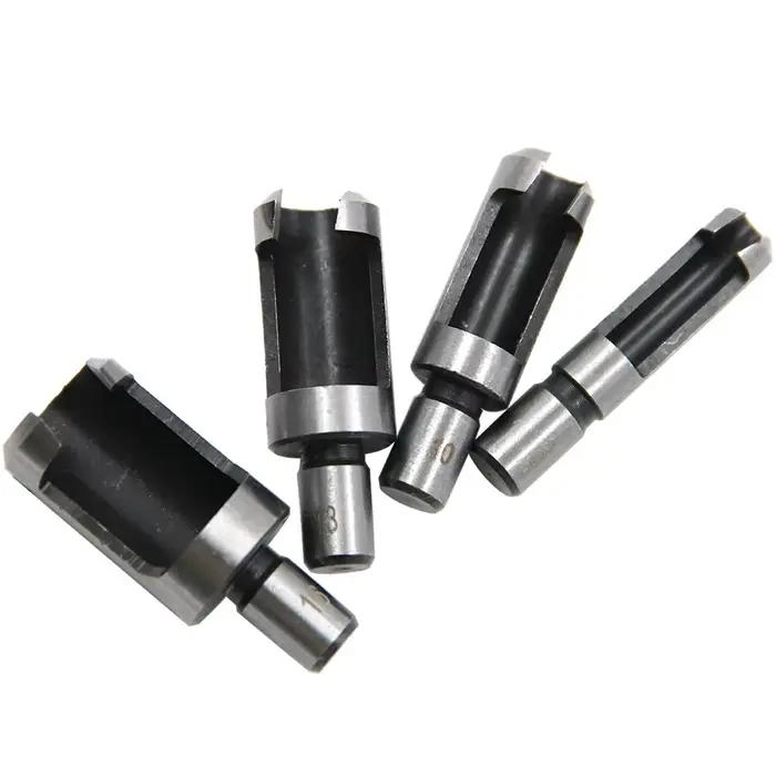 4pc seau poignée ronde/bouchon en bois à griffes trou foré pour le travail du bois, des outils de co