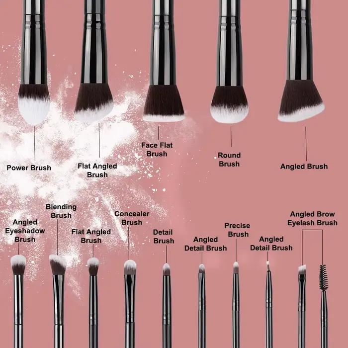 Ensemble de pinceaux de maquillage doux et moelleux pour femme, fond de teint, fard à joues, poudre,