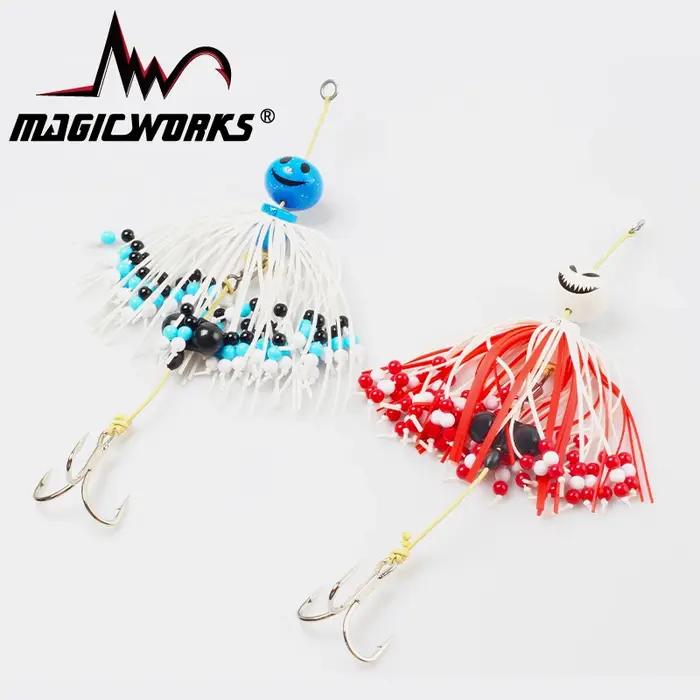 MAGIC WORKS – leurre métallique en caoutchouc Tairubber, 100g, 140g, 180g, jupe en caoutchouc, poiss