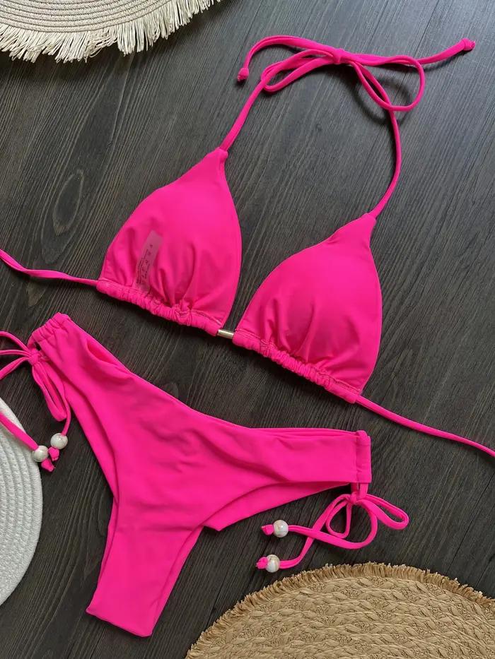 2025 nouveau Triangle Sexy maillot de bain pour femmes Bikinis brésiliens licou maillots de bain Pus