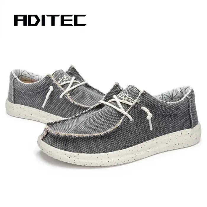 Mocassins légers en toile pour hommes, confortables et décontractés, semelle souple, bon pour la mar