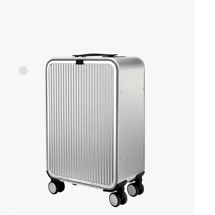 Valise d'embarquement de haute qualité en Aluminium, taille 20 "24", serrure TAS 100%, chariot d'aff