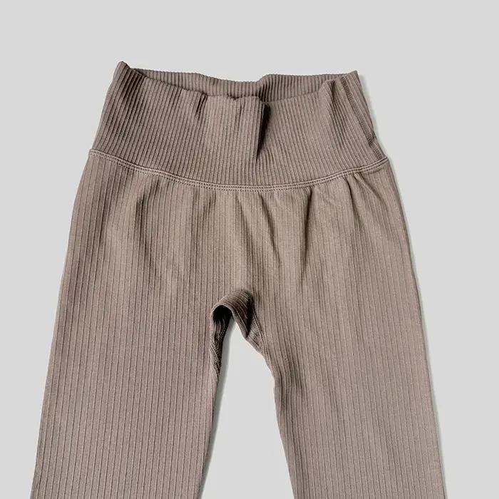 Pantalon de Yoga côtelé Sportirends pour femme - Haute extensibilité pour le Fitness et l'entraînement