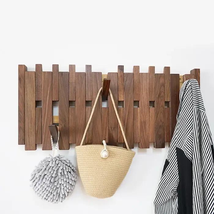 Organisateurs de vêtements muraux avec cintres crochets supports de rangement pour châles doubles nucléos vêtements T1 spanrooms chapeaux sacs manteaux salle de boue dressing professionnel personnel
