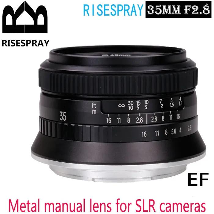 RISESPRAY 35MM F2.8 métal manuel grand angle objectif fixe HD 42 millions de pixels objectif SLR pou