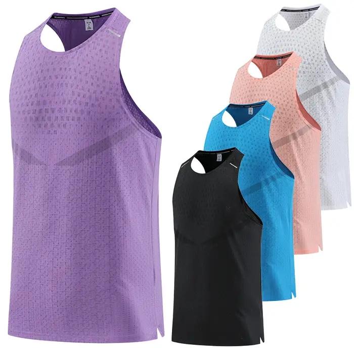 Débardeur d'athlétisme en maille respirante pour homme, maillot de corps de plage cool, maillot de v