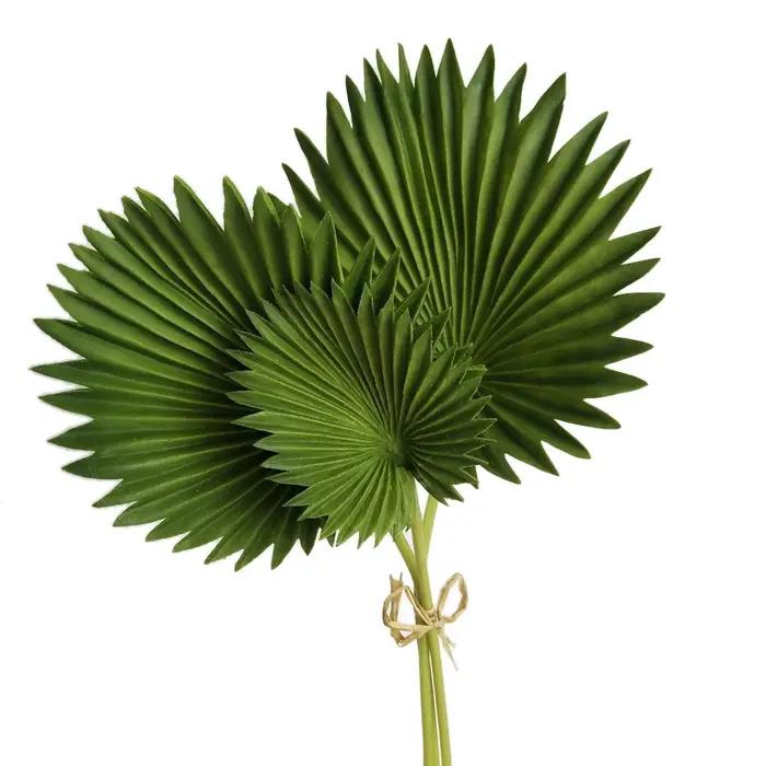 Feuilles de Palmier Artificielles en Plastique Vert, Fausses Plantes, Fleur de Décoration de la Mais