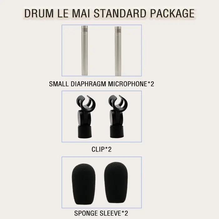 Microphone à condensateur 48V, enregistrement d'instrument de Piano, micro d'instrument, micro d'ins