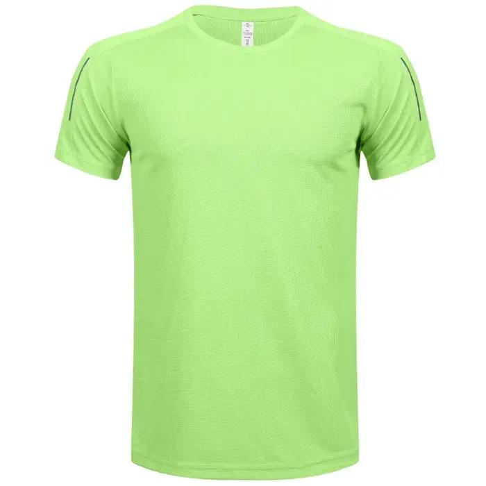 T-shirt de sport à manches courtes pour homme, vêtement de course, d'entraînement, de Fitness, à séc