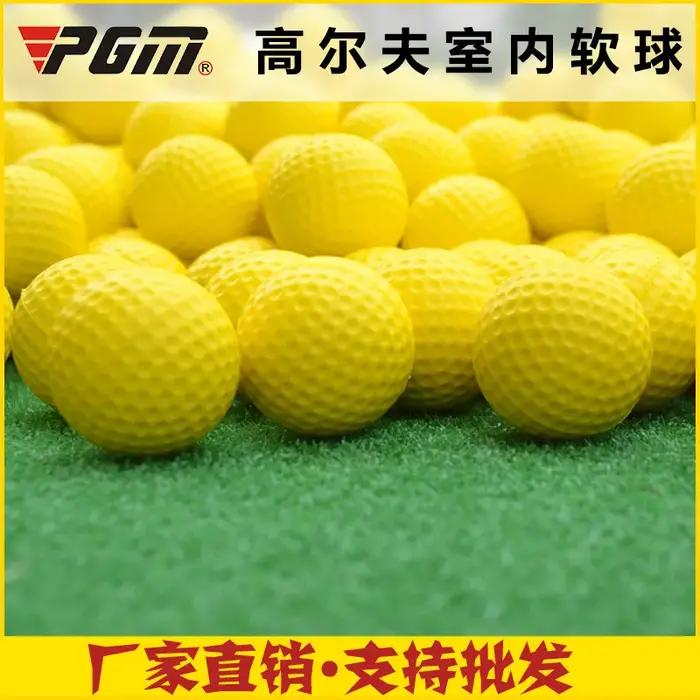 Balles de Golf en mousse PU jaune, 10 pièces, éponge élastique, entraînement de pratique intérieure