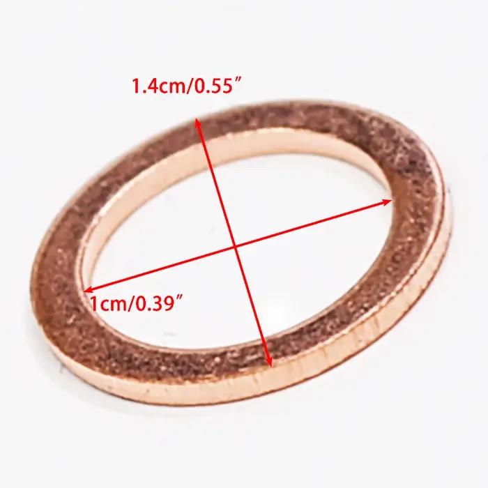 10X 20X M10 10mm moto tressé embrayage tuyau de frein Banjo joint cuivre écrasement rondelle moto tu