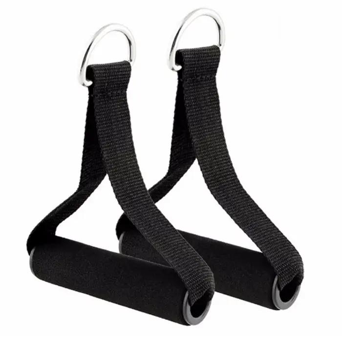 1 paire de poignées de corde de traction, accessoires de Fitness, bande d'exercice, poignée de rally