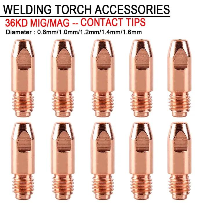Consommables pour torche de soudage 36KD M8 * 30mm 0.8/1.0/1.2/1.4/1.6mm, pointes de Contact pour pi