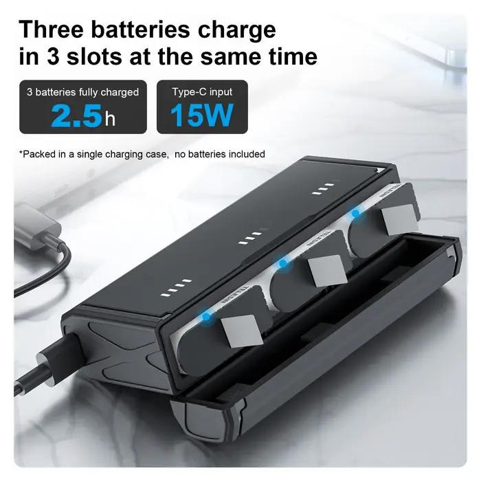 TELESIN 1750 mAh batterie d'endurance pour GoPro Hero 12 11 10 9 accessoires Gopro avec boîtier de b