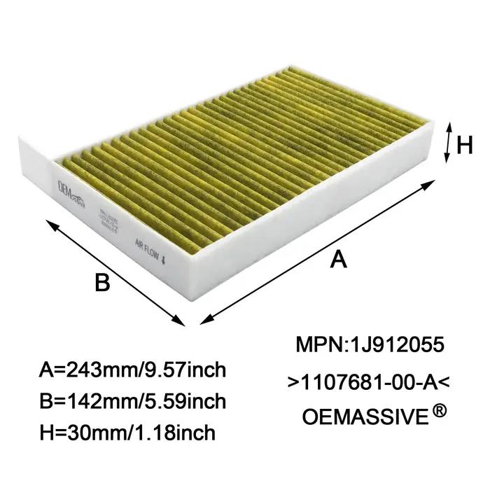 Filtre à Air d'habitacle à Pollen, 2 pièces, accessoires à charbon actif 1107681 -00-A pour Tesla mo