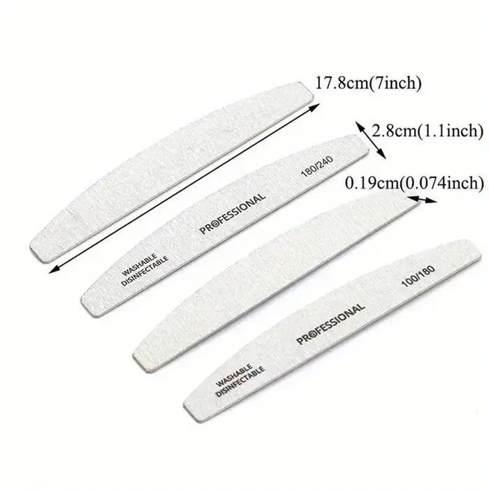 1/2/5/10/20/50 pièces/lot limes à ongles professionnelles en bois 100/180/240 tampon 100/180 gris ba